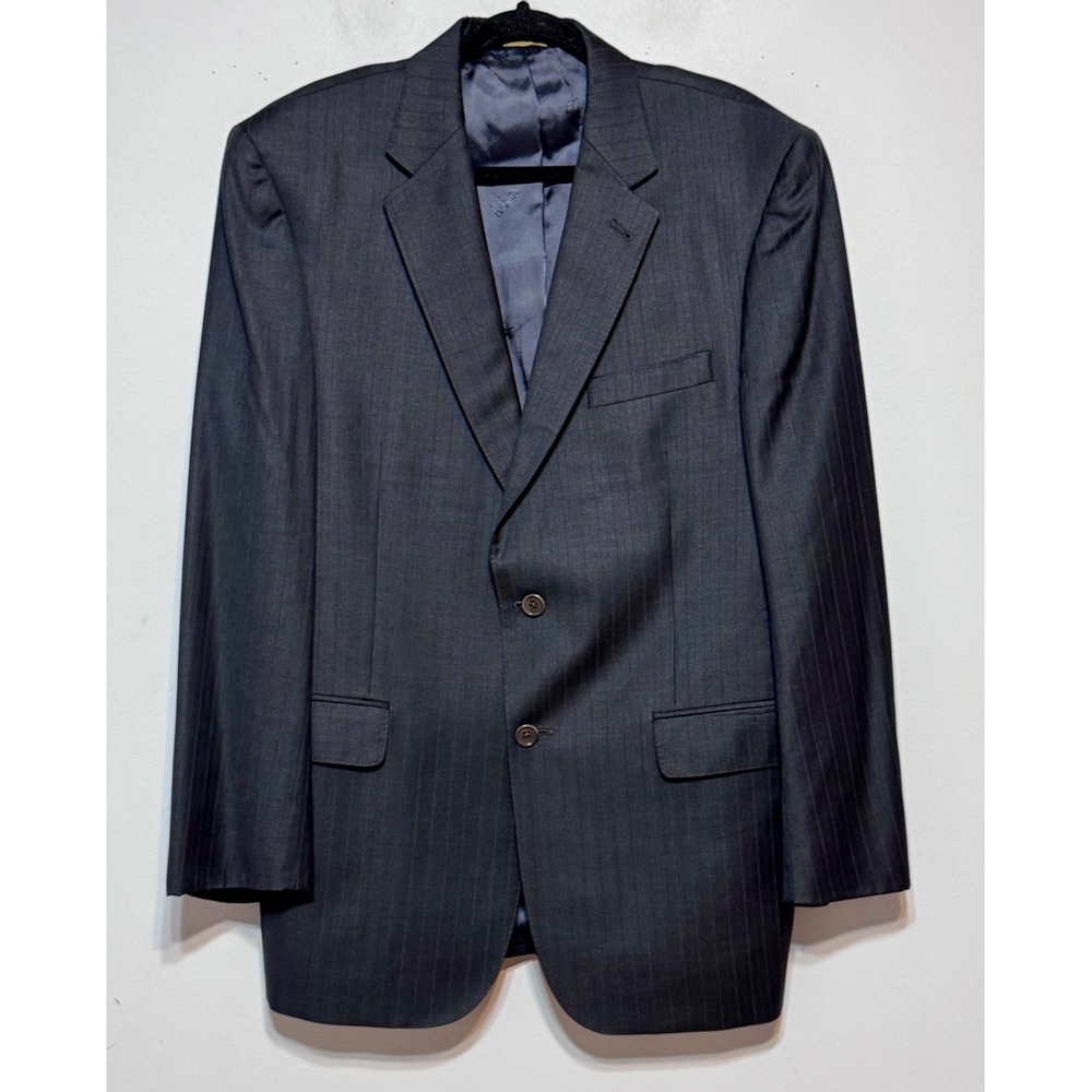 Jos. A. Bank Gordon 41R Charcoal Pinstripe 100% Wool Blazer Old‎ Money Luxury